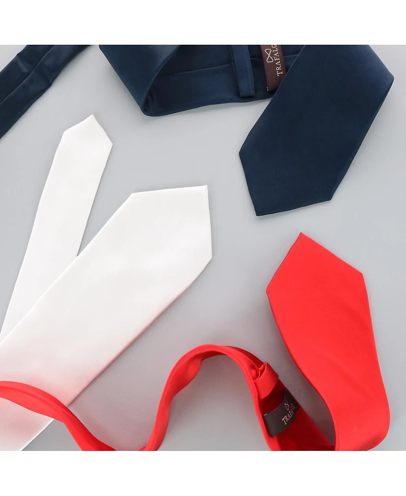 Trafalgar Men's Sutton Solid Color Silk Necktie