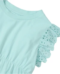 Lands' End Girls Short Sleeve Peplum Top