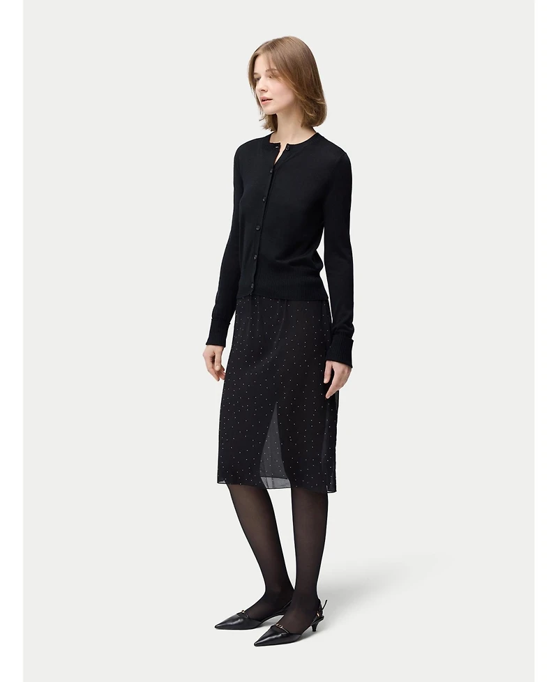 Gobi Cashmere Women's Silk Buttoned Cardigan