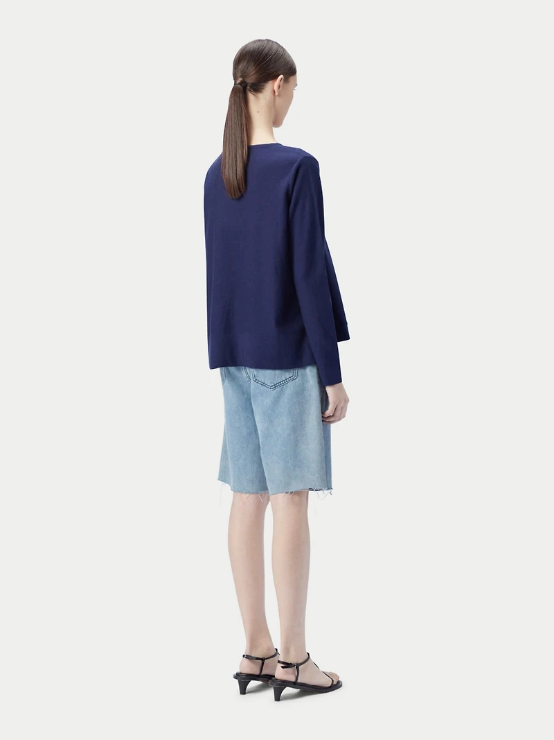 Gobi Cashmere Women's Boatneck Cotton Silk Cashmere Blend Sweater