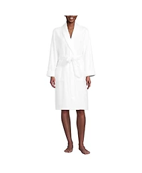 Lands' End Women's Cotton Terry Knee Length Spa Bath Robe