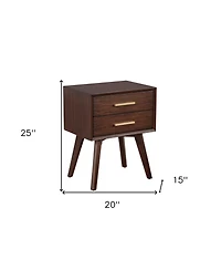 2-Drawer Nightstand for Bedroom Storage and Organization