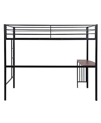 Metal Loft Bed with Desk – Space-Saving Design