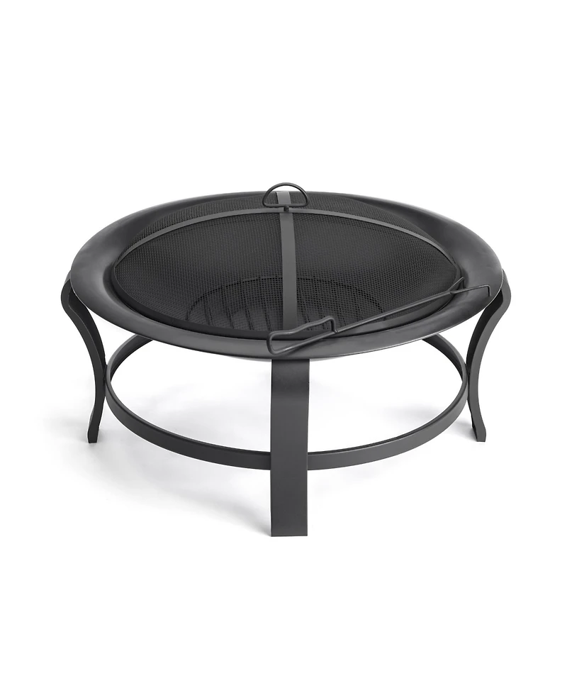 Steel Round Wood Burning Fire Pit for Outdoor Gatherings