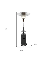 48000 Btu Steel Propane Patio Heater with Cylindrical Pole Design for Outdoor Use