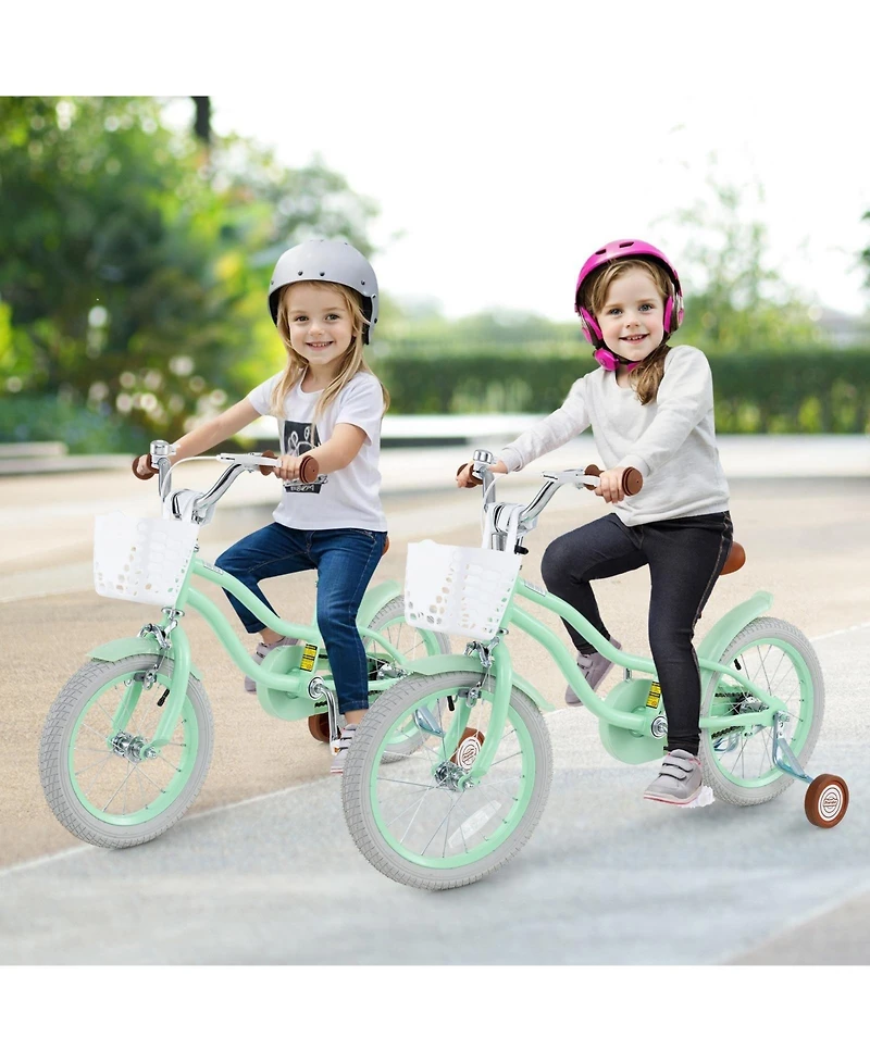 16-Inch Kids Bike with Adjustable Seat and Bell, Lightweight for Ages 3-8
