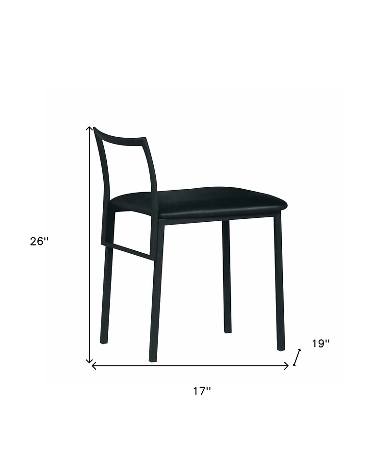 Faux Leather Upholstered Side Chair – Modern and Durable