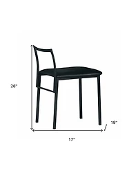 Faux Leather Upholstered Side Chair – Modern and Durable