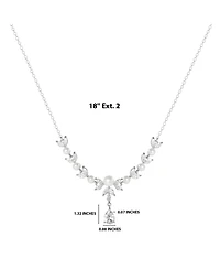 Jessica Simpson Pearl & Crystal Drop Necklace