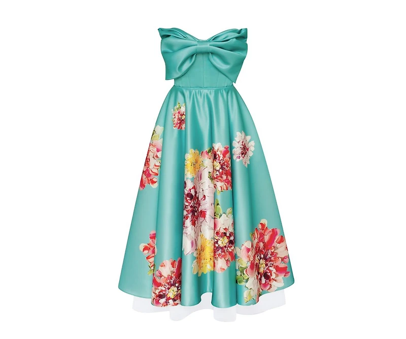 Milla Women's Playful floral midi dress with bow