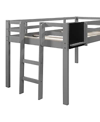 Loft Bed with Slide and Chalkboard – Perfect for Creative Play & Sleep