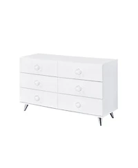 6-Drawer Manufactured Wood Dresser – Sleek Double Dresser for Clothes and Accessories