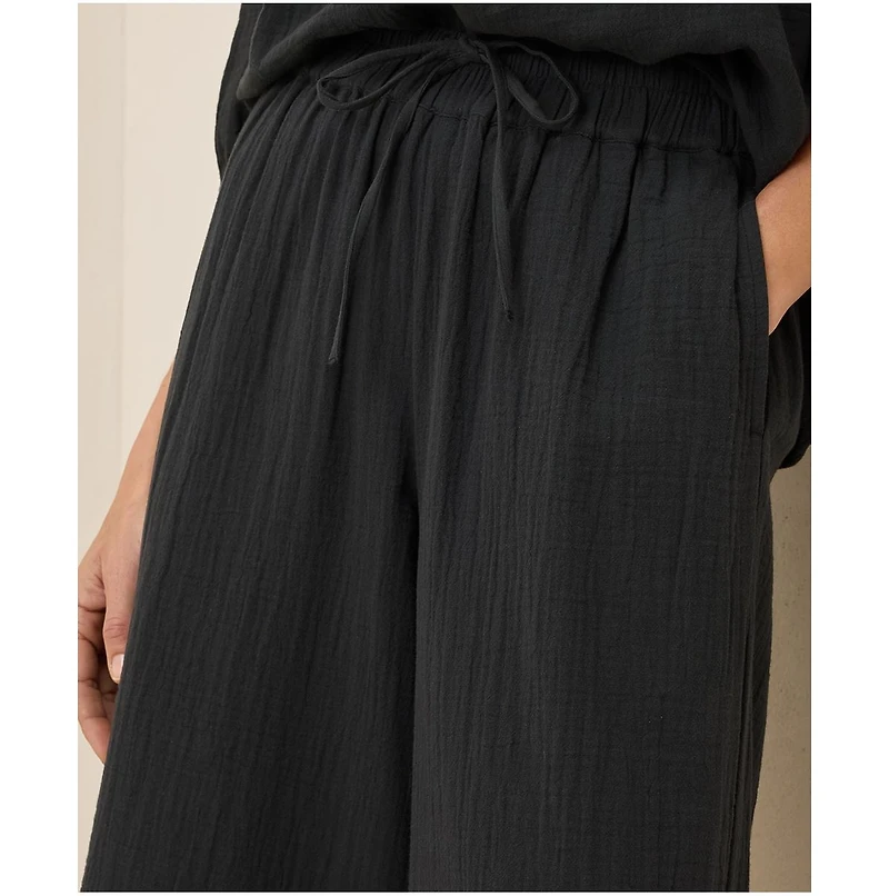 Pact Women's Organic Cotton Coastal Double Gauze Split Hem Pant