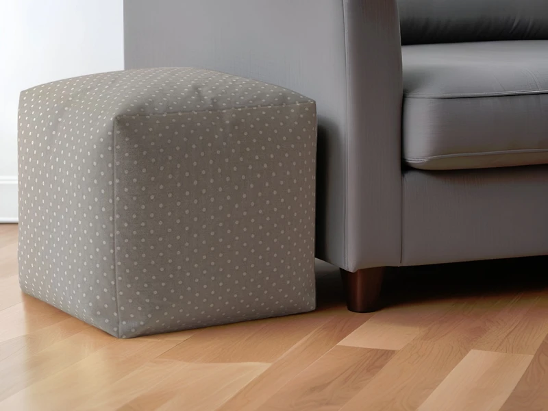 Polka Dot Pattern Cotton Pouf Ottoman – Cozy Accent