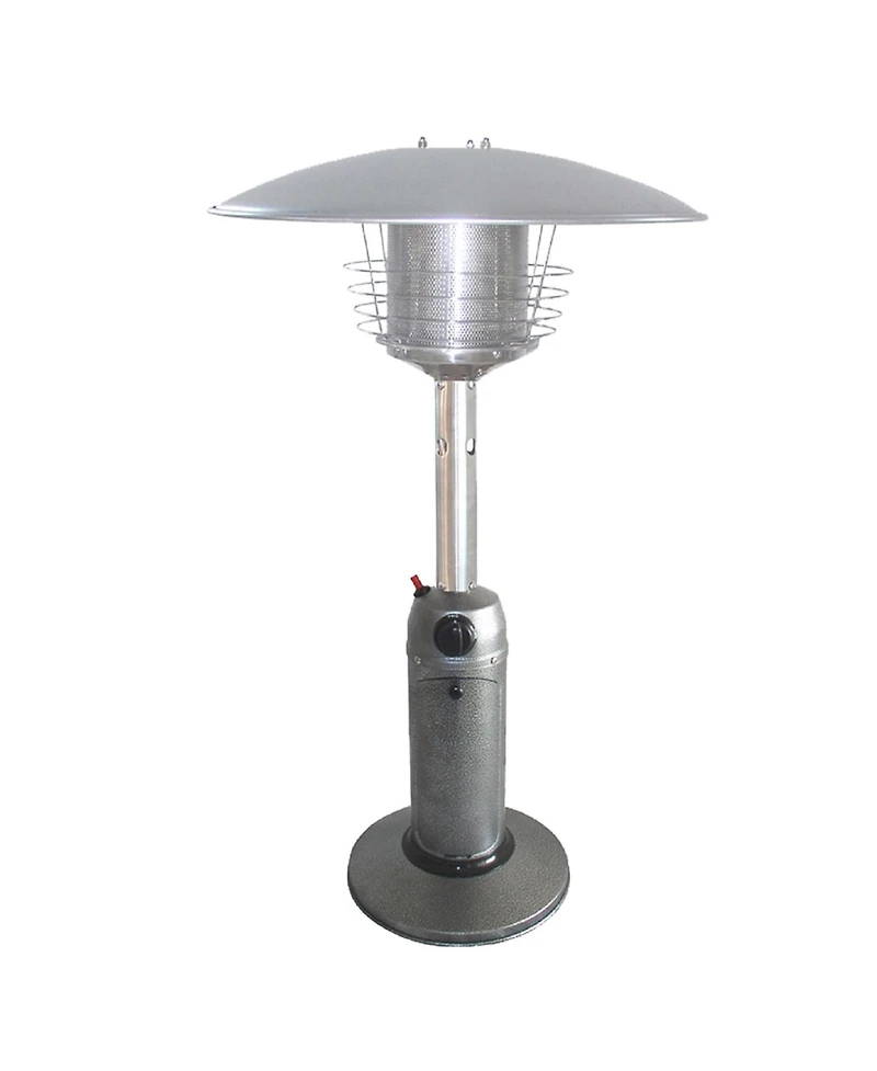 11000 Btu Silver Steel Propane Cylindrical Pole Tabletop Patio Heater
