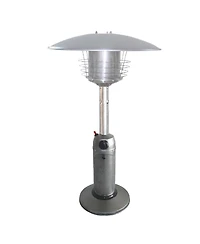 11000 Btu Silver Steel Propane Cylindrical Pole Tabletop Patio Heater