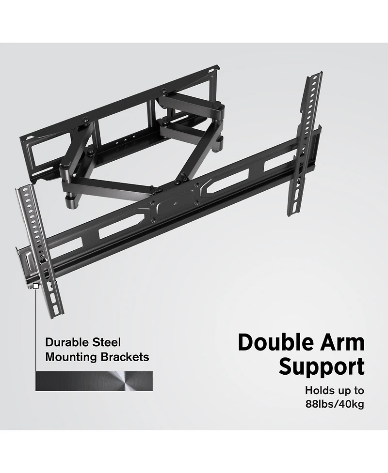 roMounts Full Motion Heavy Duty Tv Wall Mount for 37-80 Inch Tv Screens Holds Up to 88 lbs
