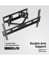 roMounts Full Motion Heavy Duty Tv Wall Mount for 37-80 Inch Tv Screens Holds Up to 88 lbs