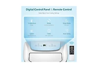 Zafro Portable Air Conditioners 14,000 Btu,Cooling, Dehumidifier & Fan 3-in-1,Air Conditioner Portable with Remote Control, Quiet Ac Unit Cools Rooms
