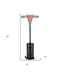 Cylindrical Pole 40000 Btu Propane Patio Heater for Decks and Patios