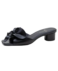 Linea Paolo Idalia | Flower Embellished Nappa Leather Slides