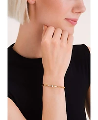 Rosefield Crystal Bar Bracelet In 14K Yellow Gold Plated Stainless Steel