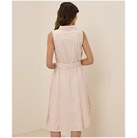 Pact Women's Organic Cotton Sunset Lightweight Cotton Sleeveless Shirtdress