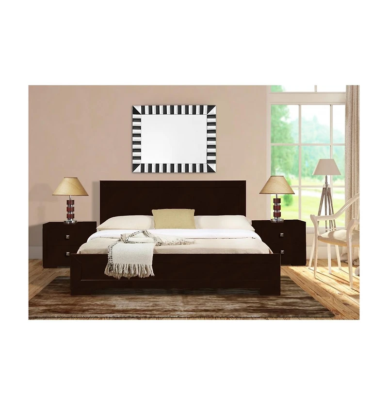 Bed Frame in Solid and Manufactured Wood – Durable Construction