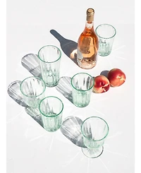 Abode Homewares Simple Scallop Double Old Fashioned Glasses, Set of 6