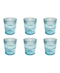 Abode Homewares Fine Ribbed Double Old Fashioned Glasses, Set of 6