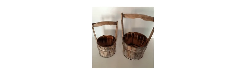 Wood Garden Planter Set – 2 Pieces for Outdoor Landscaping