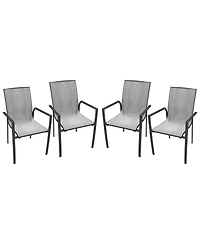 Aluminium Frame with Stackable Dining Chairs