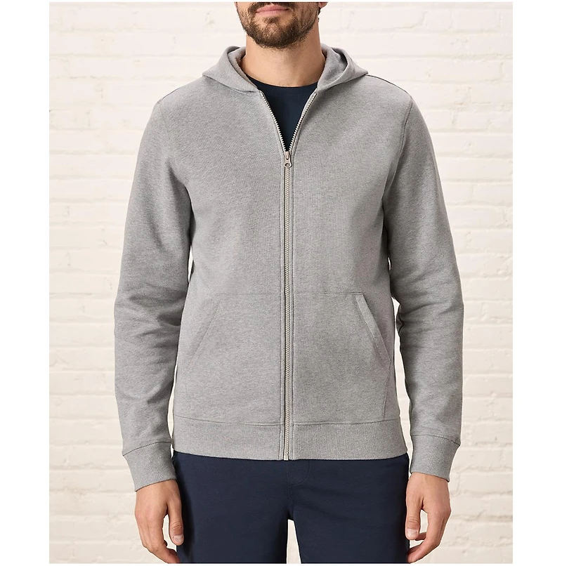 Pact Men's Organic Cotton Cloud Brushed Fleece Zip Hoodie