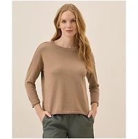 Pact Women's Organic Cotton Classic Fine Knit Wide Neck Sweater