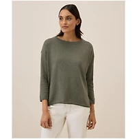 Pact Women's Organic Cotton Classic Fine Knit Wide Neck Sweater