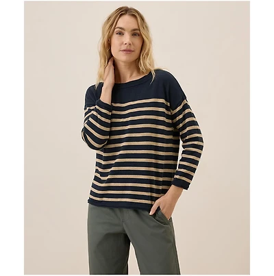 Pact Women's Organic Cotton Classic Fine Knit Wide Neck Sweater
