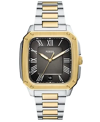 Fossil Men's Crosby Three-Hand Date Two-Tone Stainless-Steel Watch, 42mm