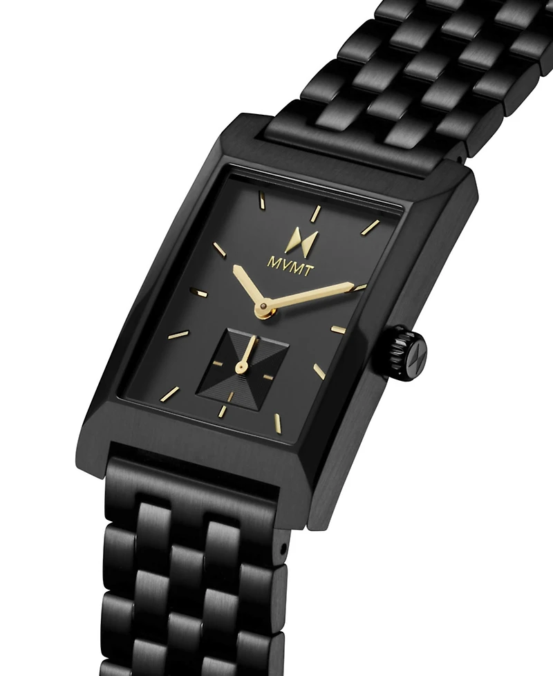 Mvmt Men's Newporter Ionic Plated Black Stainless Steel Bracelet Watch, 28mm