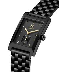 Mvmt Men's Newporter Ionic Plated Black Stainless Steel Bracelet Watch, 28mm