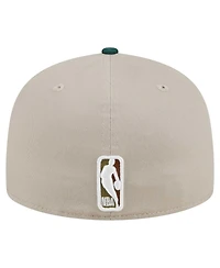 New Era Men's Natural/Hunter Green Chicago Bulls Lifestyle Tree Bark 59FIFTY Fitted Hat
