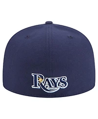 New Era Men's Navy Tampa Bay Rays Overlap 59FIFTY Hat