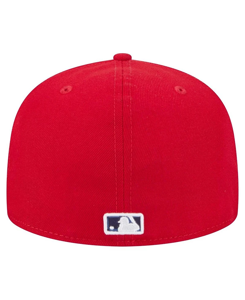 New Era Men's Red Philadelphia Phillies Checkered Under visor 59FIFTY Hat