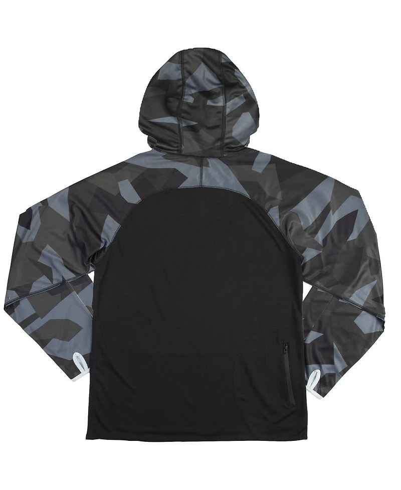 Heroes & Villains Men's and Women's Black Batman Camo Raglan Performance Pullover Hoodie