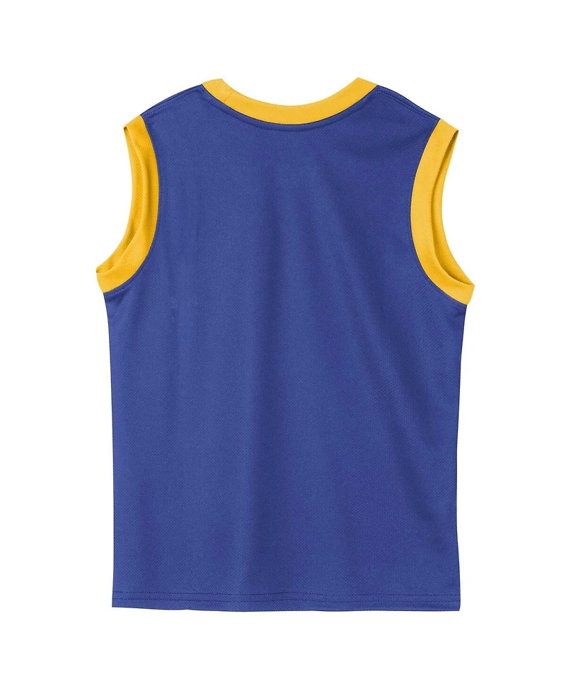 Nike Preschool Royal Golden State Warriors Mesh Tank Top and Shorts Set