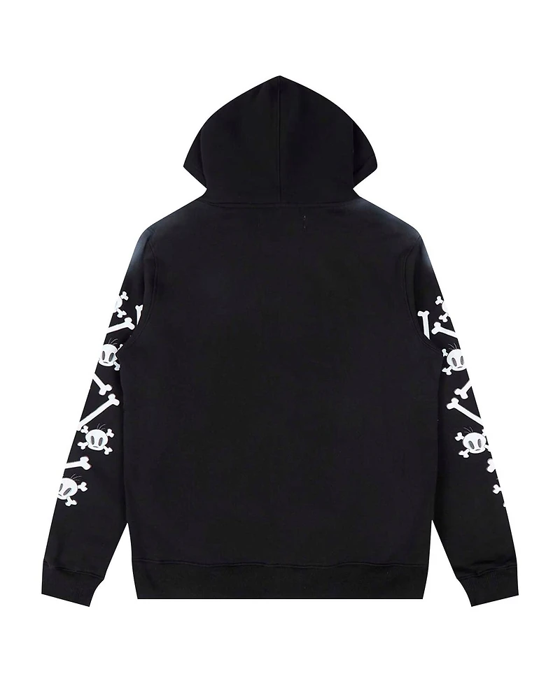 Freeze Max Men's Black Looney Tunes Tweety Bones Hoodie Full-Zip Sweatshirt