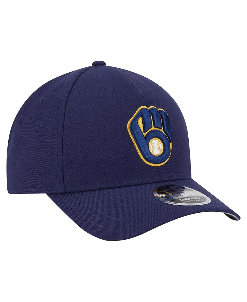 New Era Men's Navy Milwaukee Brewers 9FORTY M-Crown Adjustable Hat