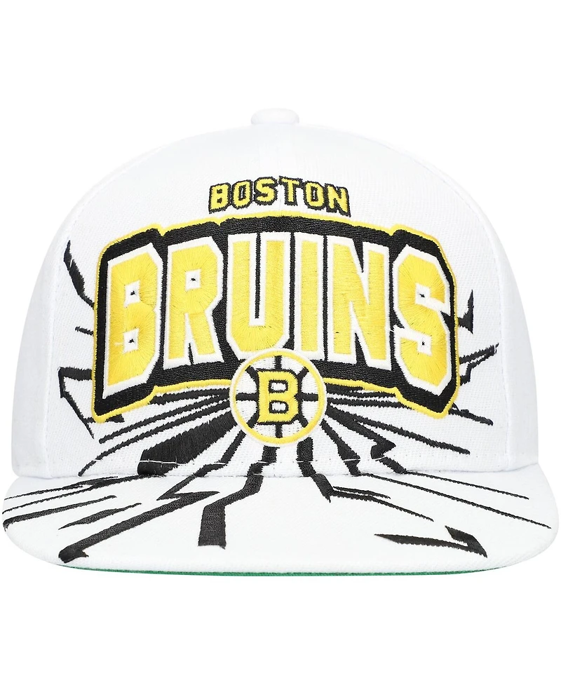 Mitchell & Ness Big Boys and Girls White Boston Bruins After Shock Snapback Hat