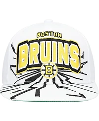 Mitchell & Ness Big Boys and Girls White Boston Bruins After Shock Snapback Hat