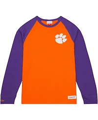 Mitchell & Ness Men's Orange Clemson Tigers Legendary Slub Raglan Long Sleeve T-Shirt