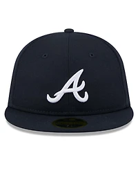 New Era Men's Navy Atlanta Braves 2025 Jackie Robinson Day Retro crown 59FIFTY Unstructured Hat